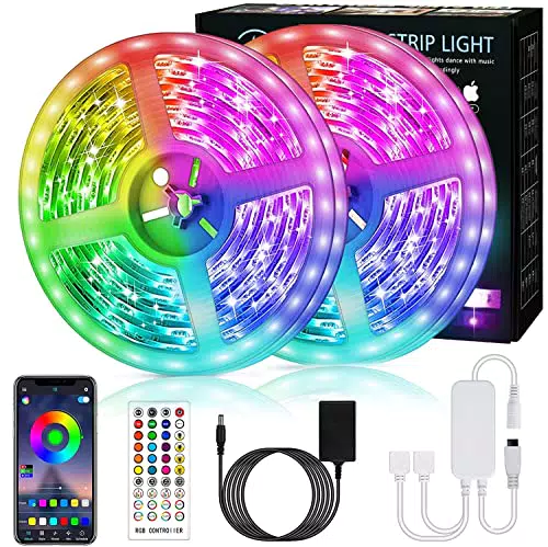 Bonve Pet 12M Bluetooth Striscia LED Musicale 5050 RGBuci Led Strisce LED Adesive con 40 Tasti
