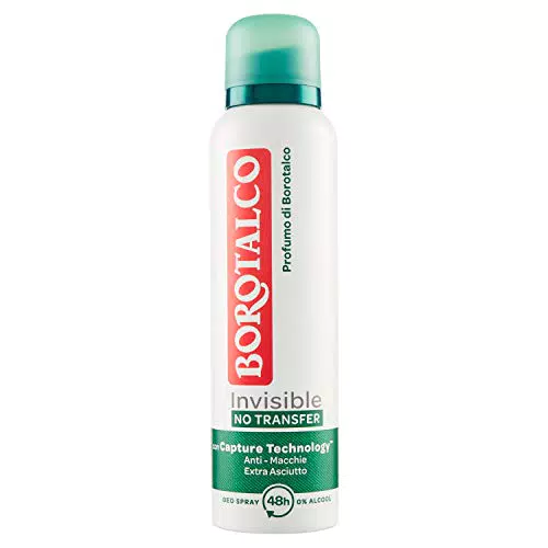 Borotalco Deodorante Spray Invisible, Anti Macchie, Extra Asciutto