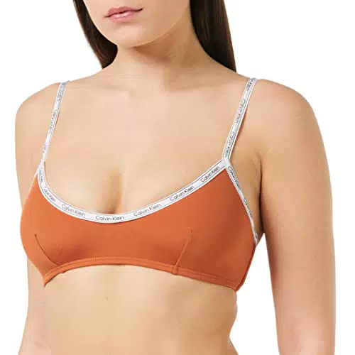 Calvin Klein Bralette Parte Superiore del Bikini, Ginger Biscuit