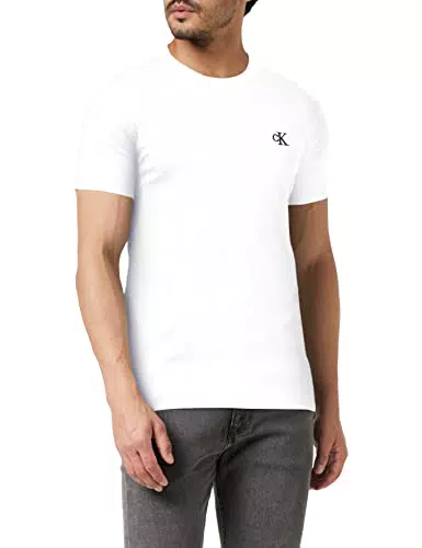 Calvin Klein CK Essential Slim Tee Maglietta, Bright White
