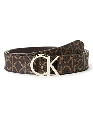 Calvin Klein CK Mono Belt 3 cm, Cintura, Donna, 95, Marrone