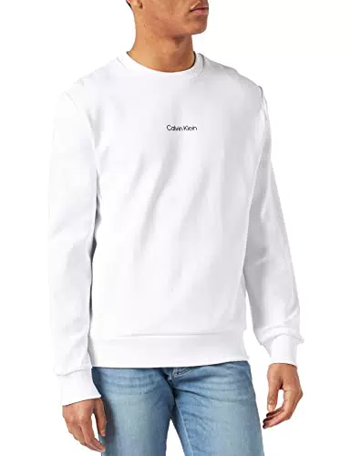 Calvin Klein Felpa Interlock Micro Logo Maglia di Tuta