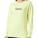 Calvin Klein Felpa L/S Parte Superiore del Pigiama, Cyber Green