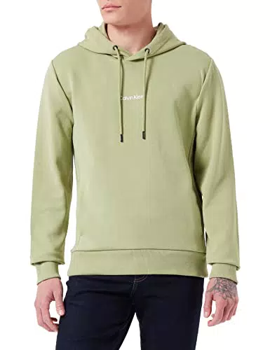 Calvin Klein Interlock Micro Logo Hoodie Felpa con Cappuccio