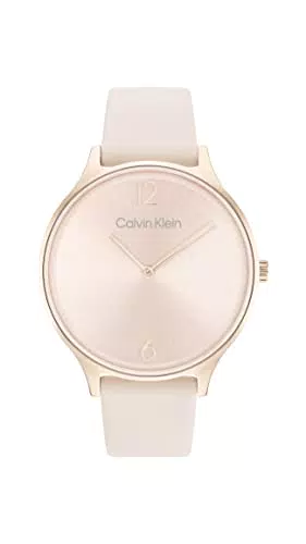 Calvin Klein Women's Analog Quartz Watch with Leather Strap 25200009