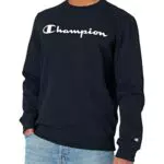Champion Legacy Classic Logo Crewneck, Felpa, Uomo, Blu