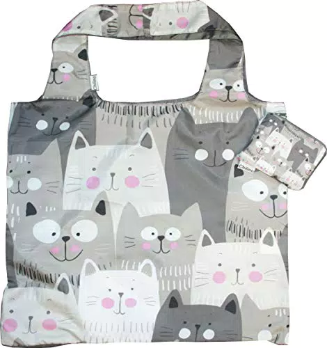 Chilino - Borsa Pieghevole a Forma di Gatto, 47 x 41 cm