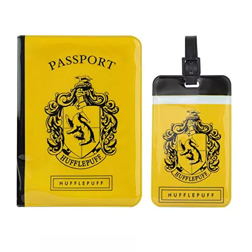 Cinereplicas Harry Potter - Set di tag e copertina per passaporto Tassorosso - Licenza ufficiale