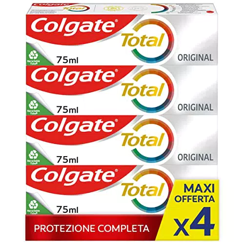 Colgate Dentifricio con Ingredienti Antibatterici Total Original