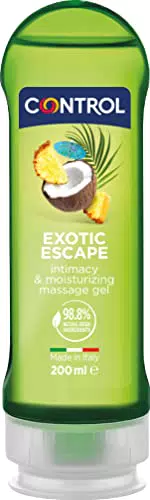 Control Exotic Escape Gel Massaggio 2 in 1 All'Aroma di Frutti Tropicali con 98