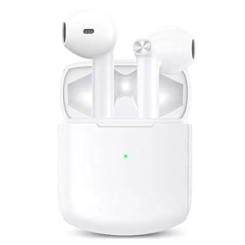 Godyse Cuffie Bluetooth Auricolari Bluetooth 5.1 Cuffie Senza Fili Sportivi con Microfono Wireless IPX5 Impermeabili Stereo Controllo per iPhone Huawei Xiaomi Samsung bianco