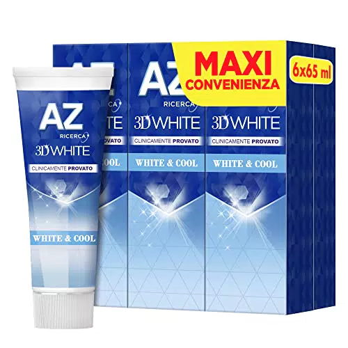 Dentifricio AZ 3D White Cool con Azione Sbiancante, Clinicamente Testato