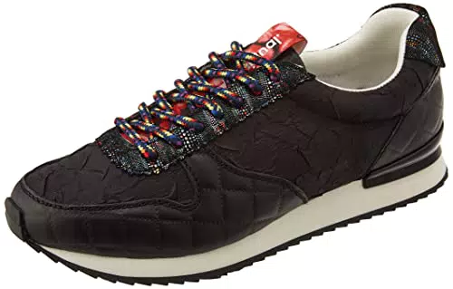 Desigual Shoes_Broker_Black PU, Scarpe da Ginnastica Donna