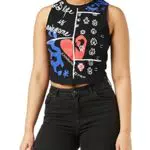 Desigual TS_Leah T-Shirt, Black, L da Donna