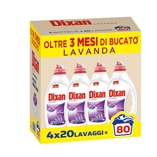 Dixan Lavanda, Detersivo Lavatrice Liquido, Tecnologia Pulito Profondo