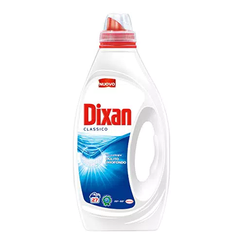 Dixan Liquido Classico Pulito Profondo, Detersivo lavatrice liquido contro le macchie più ostinate