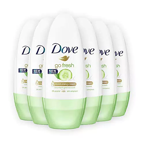 Dove Go Fresh Deodorante Roll-On al cetrioolo, 6 pezzi da 50 ml