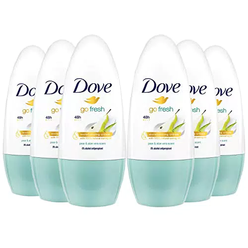 Dove Go Fresh Deodorante Roll-On alla Pera, 6 pezzi da 50 ml