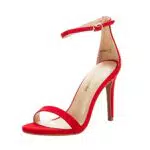 DREAM PAIRS Karrie Sandali Tacco Donna Rot Scamosciato / 7
