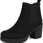 DREAM PAIRS Stivaletti per Donna Nero PU 6./