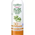 Equilibra Solari, Aloe Latte Spray Solare Spf 30, Latte Solare con Aloe Vera