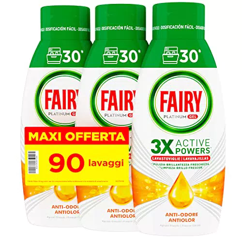 Fairy Detersivo Lavastoviglie Gel Liquido, 90 Lavaggi