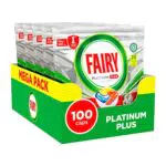 Fairy Platinum Detersivo Pastiglie Lavastoviglie Plus, 100 Capsule al Limone