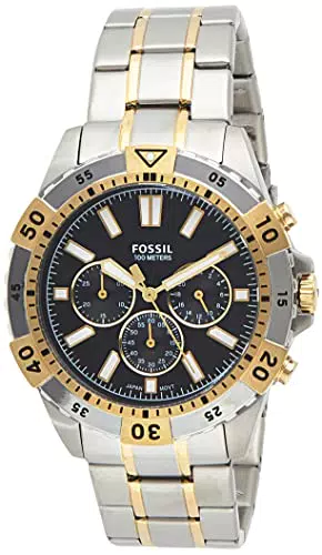 FOSSIL Garrett Orologio da uomo, misura cassa 44mm, movimento cronografo