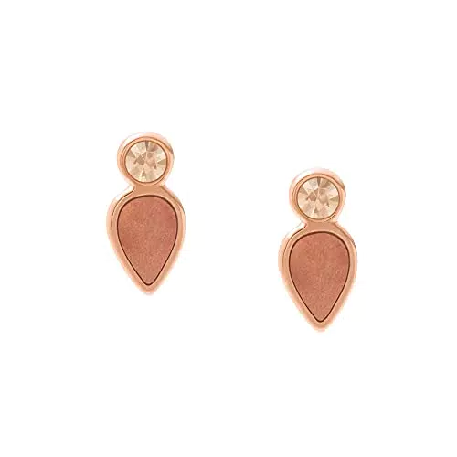 Fossil, Orecchini a Perno Salted Caramel da Donna con Madreperla Marrone Caramello