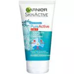 Garnier Skin Active Pure Active 3in1 Argilla, Pelli Miste - Con Imperfezioni Detergente + Scrub + Maschera