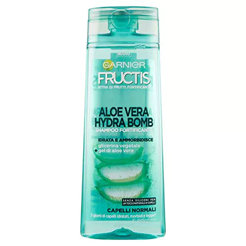 Garnier Shampoo Fructis Aloe Vera Hydra Bomb, per Capelli Normali, 250 ml