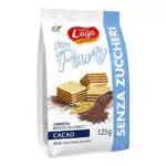 Gastone Lago Mini Party 125g, Wafer senza Zucchero con Crema Cacao 74% con 5 Strati Friabili di Wafer e una Crema Cioccolato Vellutata