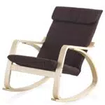 GEESE 8812-Sedia a dondolo in legno e rivestimenti, 92 x 66
