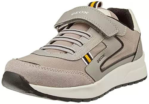 Geox J Briezee Boy, Scarpe da Ginnastica, Grigio/Nero
