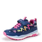 Geox J Pavel Girl A, Scarpe da Ginnastica, Navy Multicolore