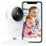 GNCC C1 Telecamera Wi-Fi Interno, 1080P Videocamera Sorveglianza Interno 2.4G WiFi per Bambini/Animali/Anziani con Monitor e Rilevamento del Suono