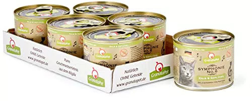 GranataPet Symphonie No. 6 con vitello e pollame, cibo gatti senza cereali e zuccheri aggiunti
