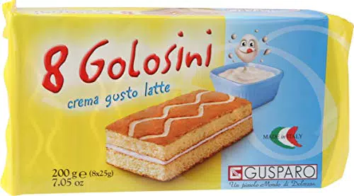 Gusparo Golosini Al Latte 8x25g Brioches Ripiene di Crema al Latte