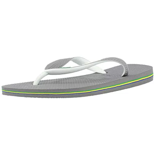 havaianas Brasil Mix, Infradito Unisex - Adulto, Steel Grey White White