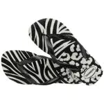 Havaianas Top Animals, Infradito Donna, Bianco/Nero