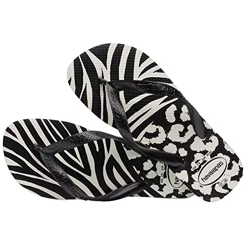 Havaianas Top Animals, Infradito Donna, Bianco/Nero