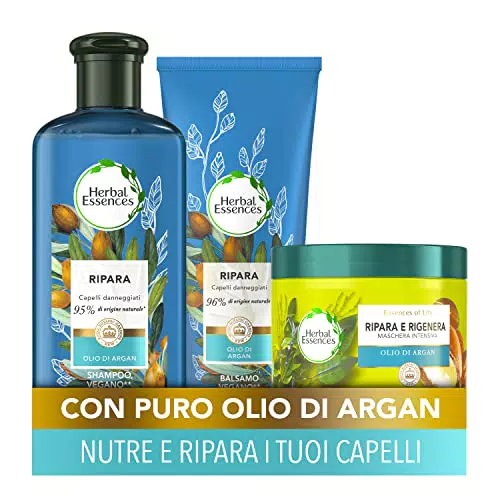 Herbal Essences Shampoo Capelli Danneggiati, Olio di Argan
