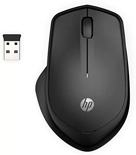 HP - PC Mouse Silent 280M Wireless, Tecnologia LED Blu