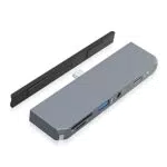 Hub USB C Multiporta in Alluminio 6-in-1, USB C Hub con Power Delivery