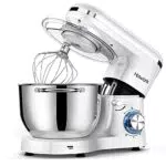 Impastatrice HOWORK, 1500W Impastatrice Planetaria, Robot da cucina grandi 6 velocità con ciotola in acciaio inossidabile da 6