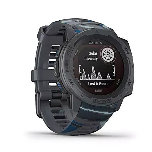 Garmin Instinct Solarurf Edition, Pipeline - Smartwatch Gps Ultra-Resistente con Ricarica Solare