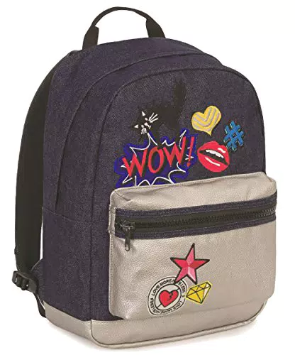Invicta S.P.A. Zaino - Rise - Blu Patch - Tasca Porta Pc Padded - Americano 28 L