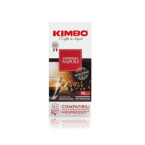 Kimbo Capsule Napoli Compatibili Nespresso, Intensità 10/12