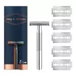 King C. Gillette Rasoio di Sicurezza, 1 Manico, 5 Lamette da Barba