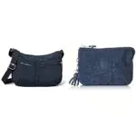 Kipling IZELLAH, Crossbody Donna, Blue Blue 2, 12x33x23 cm+Portamonete